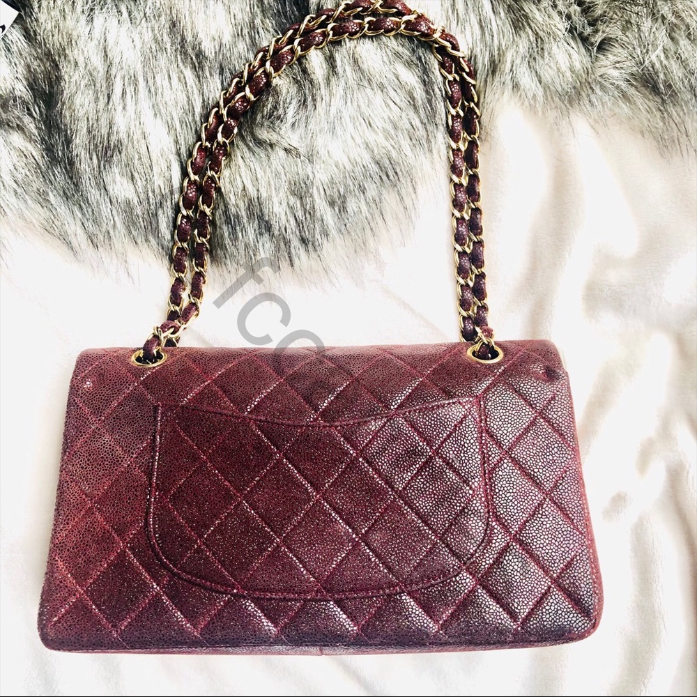 Auth CHANEL goatskin double flap - Picture 3 of 16